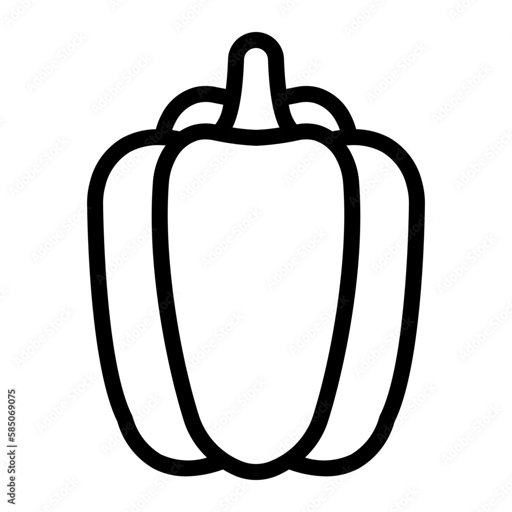 Capsicum line icon Capsicum line icon