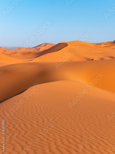 Stunning sand dunes near Merzouga  Morocco during sunset - Landscape shot 4