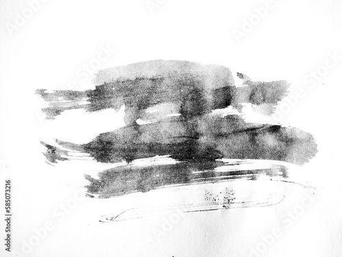 Fotografi Abstract background ink grunge texture splash black watercolor drip art