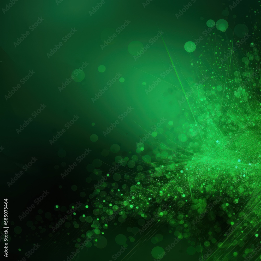 Green particle abstract background Green particle abstract background