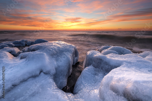 Morgenstimmung mit Eis am Lake Superior