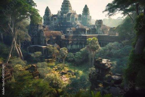 The mystical, mist-shrouded temples of Cambodia's Angkor Wat offer a historic and enchanting summer travel background, with ancient stone ruins rising from the jungle © Nilima