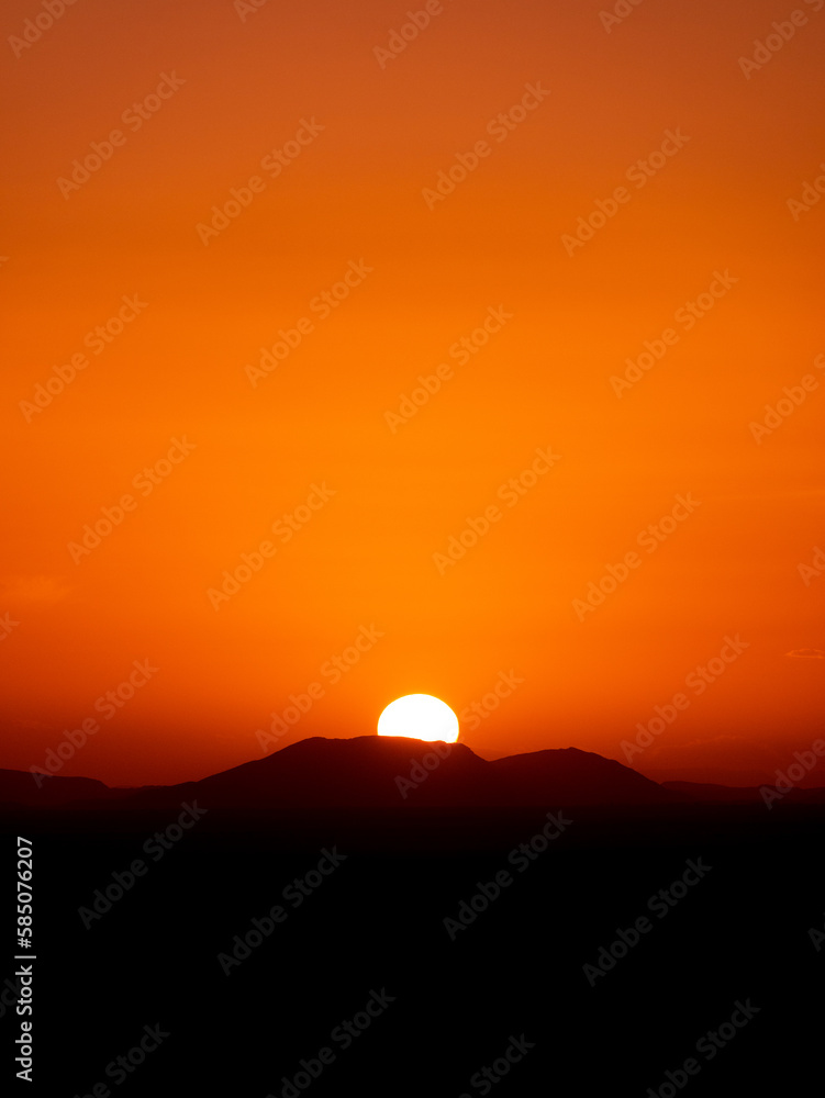 Stunning desert sunset around Merzouga, Morocco - Portrait shot