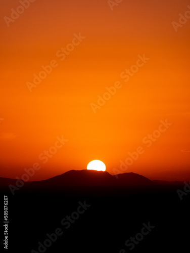 Stunning desert sunset around Merzouga, Morocco - Portrait shot