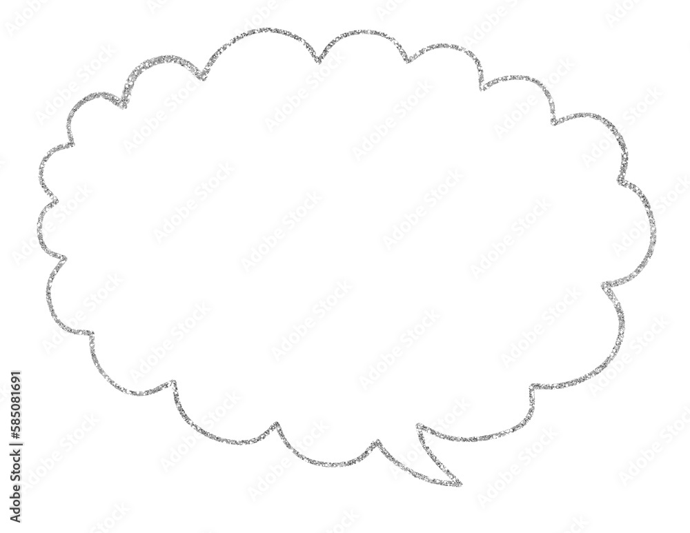 Hand-painted speech bubbles silver Hand-painted speech bubbles silver