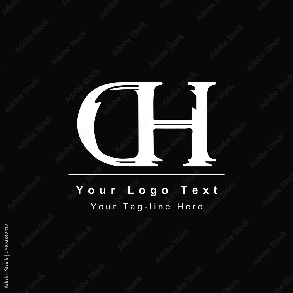 letter DH or HD design icon logo template letter DH or HD design icon logo template