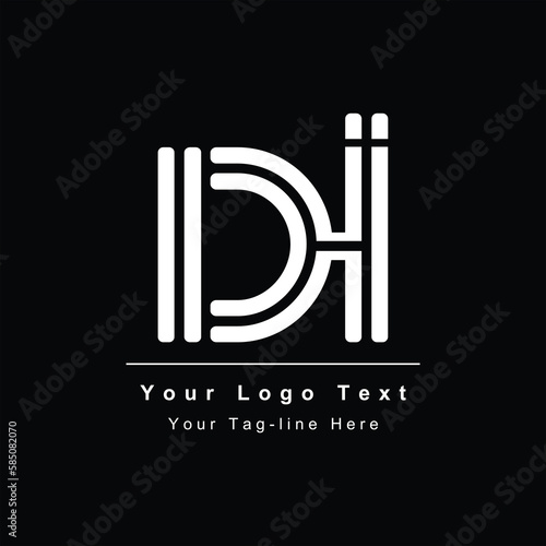 creative modern initial DI ID D I