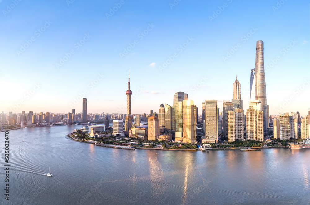 Shanghai skyline and cityscape.	