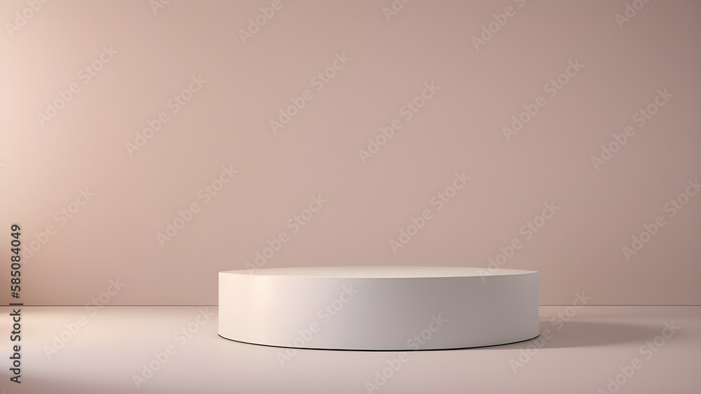 Podium abstract studio room with geometric platform for mockup display minimalistic wall scene for products showcase, Promotion display Generative AI Podium abstract studio room with geometric platform for mockup display minimalistic wall scene for products showcase, Promotion display Generative AI