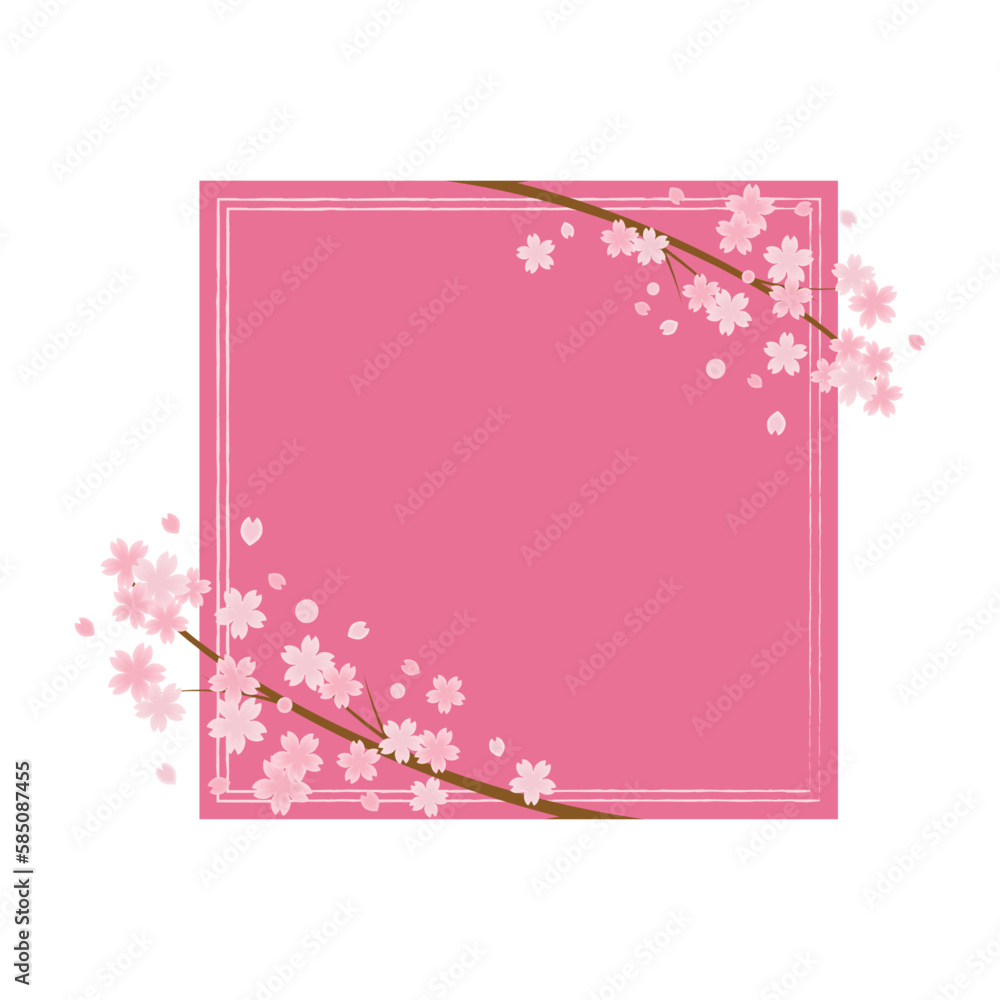 桜の花のフレーム