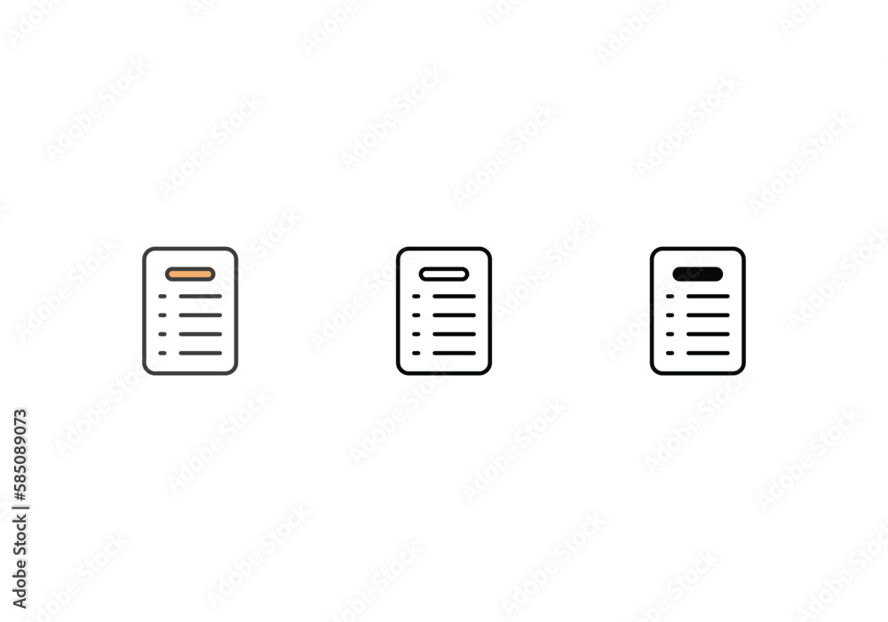 Online Bill Payment icons set with 3 styles, vector stock illustration Online Bill Payment icons set with 3 styles, vector stock illustration