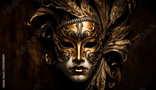 venetian mask created using AI Generative Technology