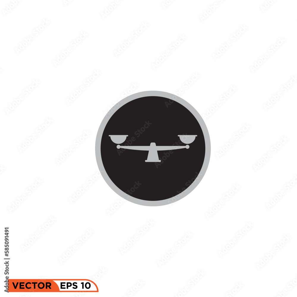 Icon vector graphic of Scales symbol Icon vector graphic of Scales symbol