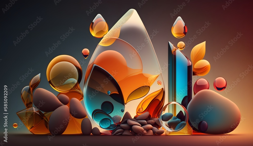 Fototapeta premium abstract colorful design created using AI Generative Technology