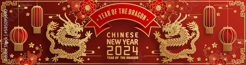 Happy chinese new year 2024 year of the chinese dragon zodiac
