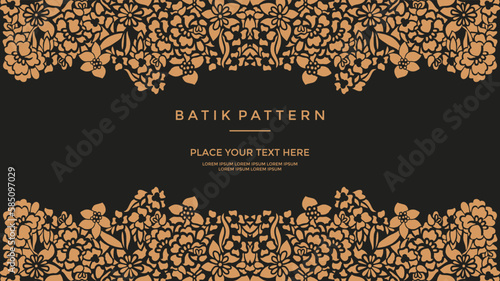 Luxury and elegant vector floral batik pattern template