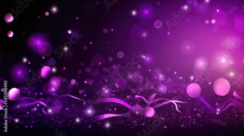 An elegant purple bokeh background for glamourous events and awards. Generative AI