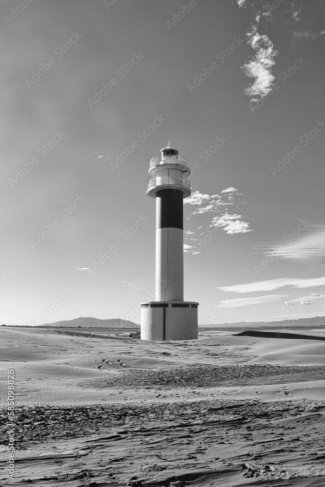 Lighthouse . Faro del Fangar . Delta del Ebro 