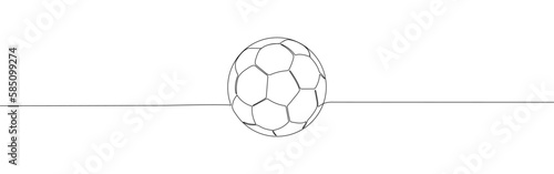 Football or soccer vector . Football sport event. One continuous line drawing.