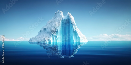 Iceberg - Hidden Danger And Global Warming Concept