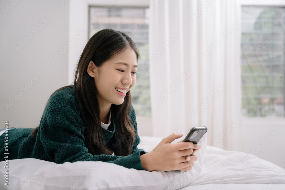 woman using smartphone play social. woman using smartphone play social.