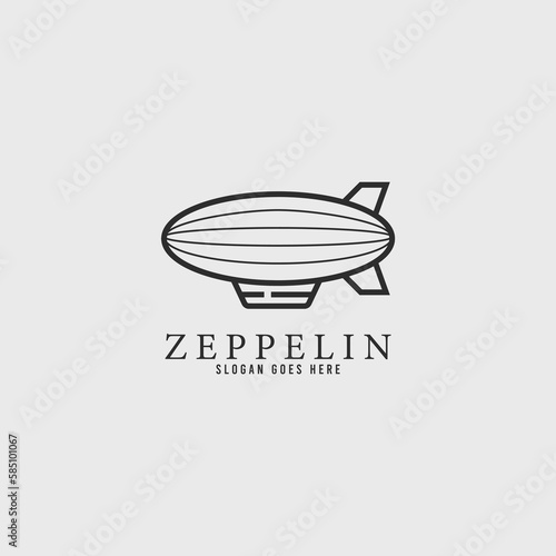 classic zeppelin logo minimalist style