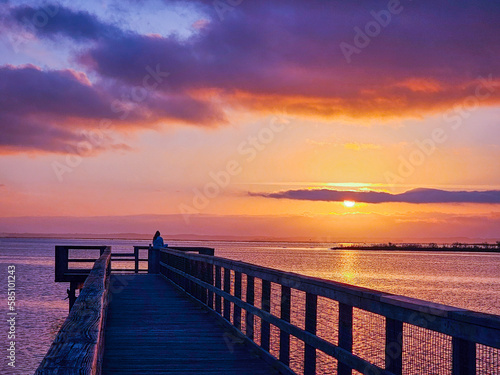 sunset at the pier