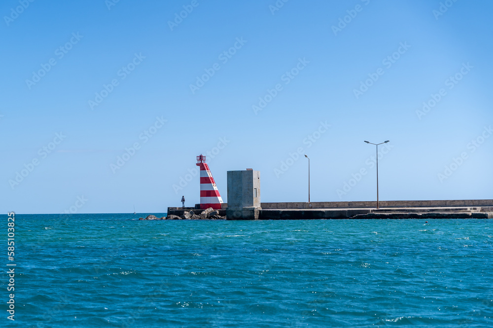 lighthouse in the sea