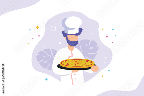 Pizza maker, chef cook, chef, Pizzaiolo, Pizza delivery person, Kitchen staff, Food preparation