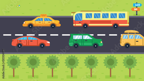 Highway, Cars on the road, Main road, Rural road, Expressway, Traffic, Road signs, Interstate, roadway