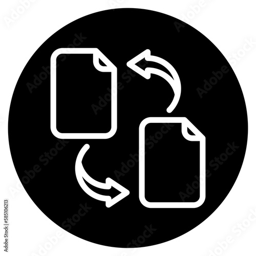 file transfer glyph icon