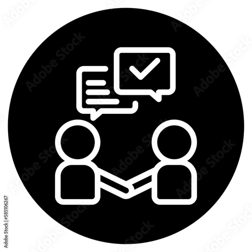 interview glyph icon