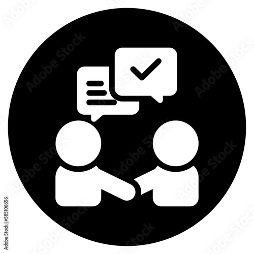 interview glyph icon