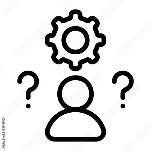 difficulties line icon