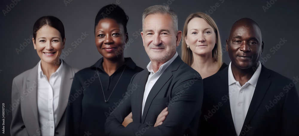Multicultural successful corporate business team group (Generative AI) Multicultural successful corporate business team group (Generative AI)