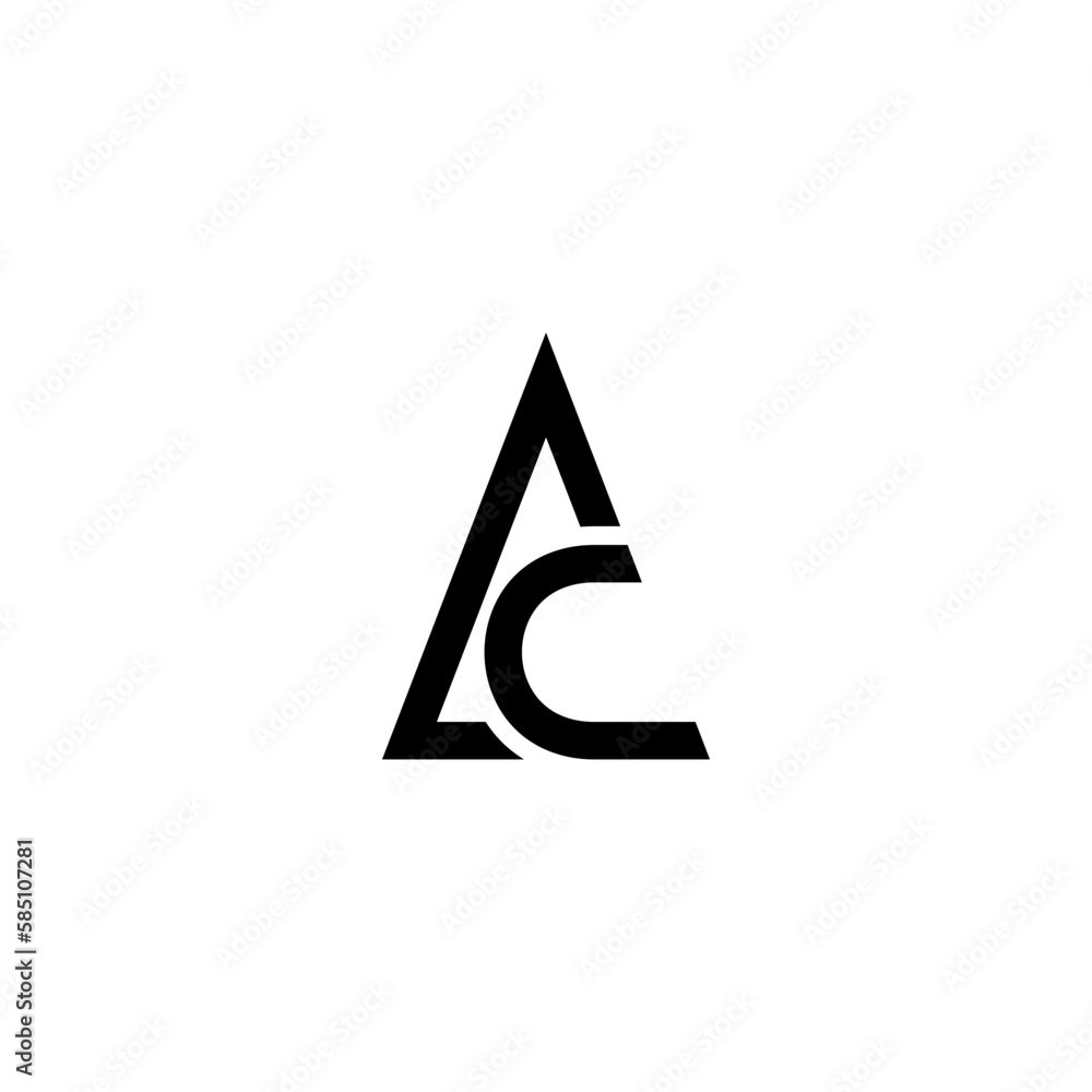 Fototapeta premium Premium design Logo with initial, letter, alphabet AC for company branding and other