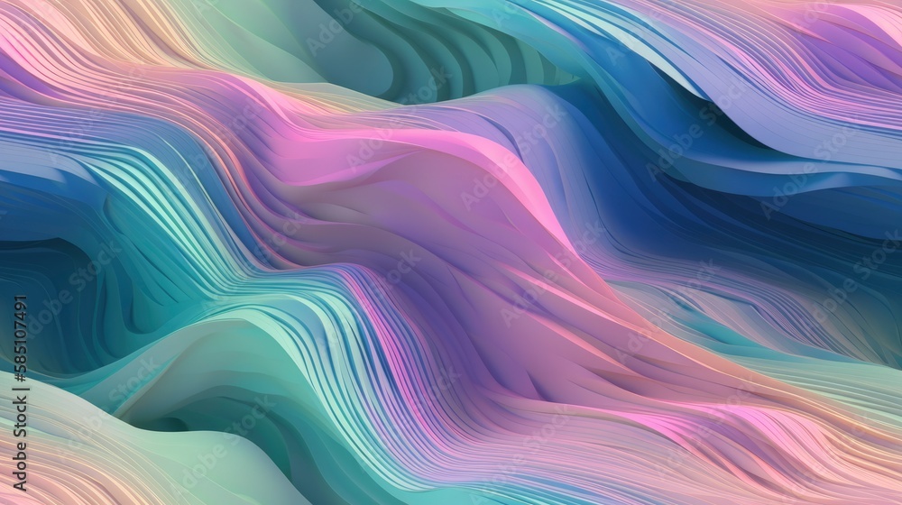 abstract colorful background with waves, paper art style, pastel colors soft, highlight calming ocean like view, gradient seamless generative ai abstract colorful background with waves, paper art style, pastel colors soft, highlight calming ocean like view, gradient seamless generative ai