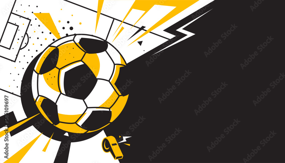 Soccer abstract background design. Vector illustration of sports concept. - obrazy, fototapety, plakaty 
