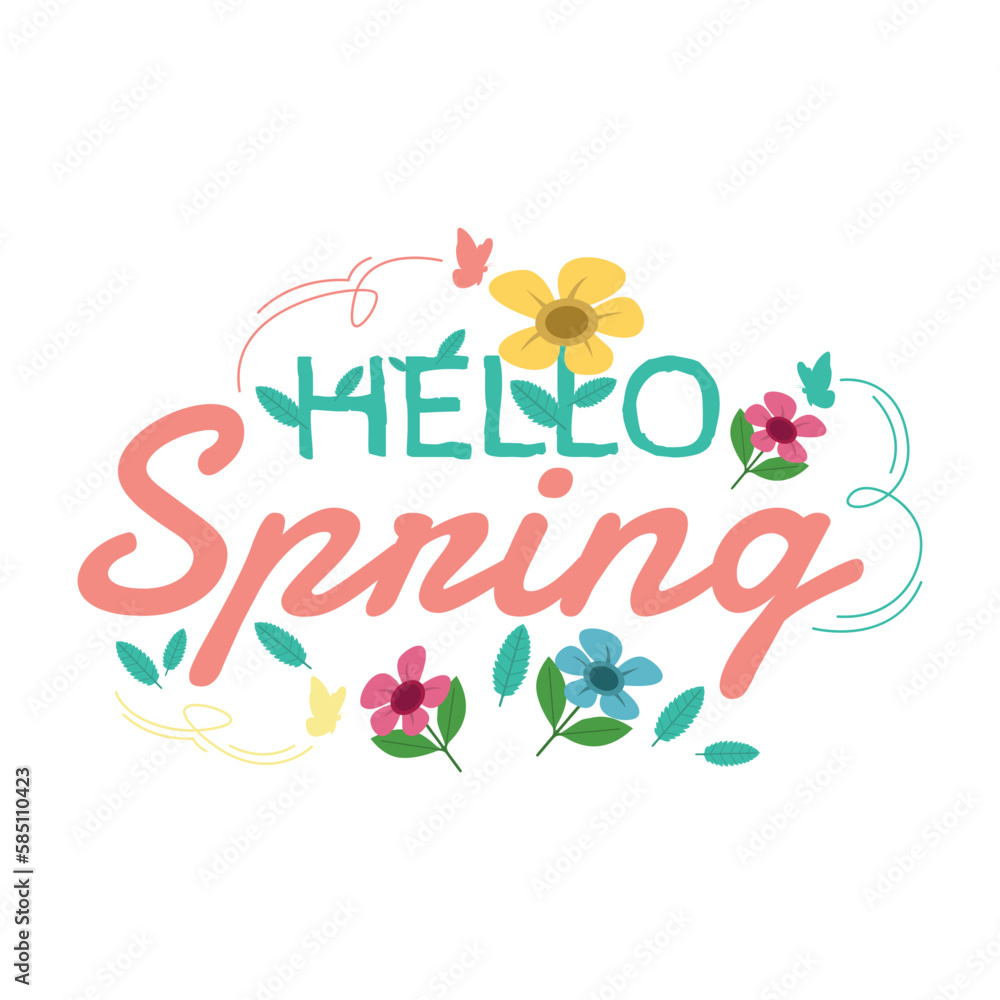 Seasonal spring logo design vector. Seasonal spring logo design vector.