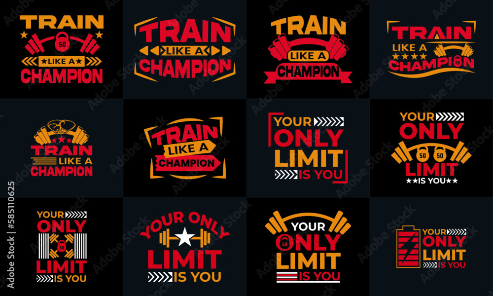 best gym and fitness t shirt design design for inspiration