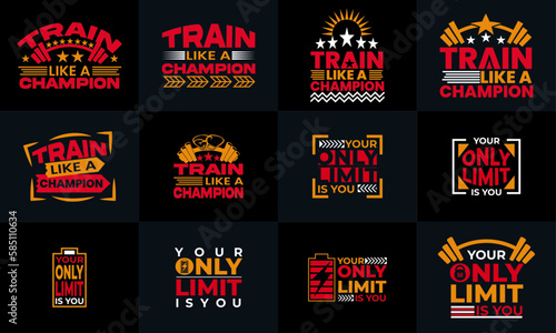 best gym and fitness t shirt design design for inspiration