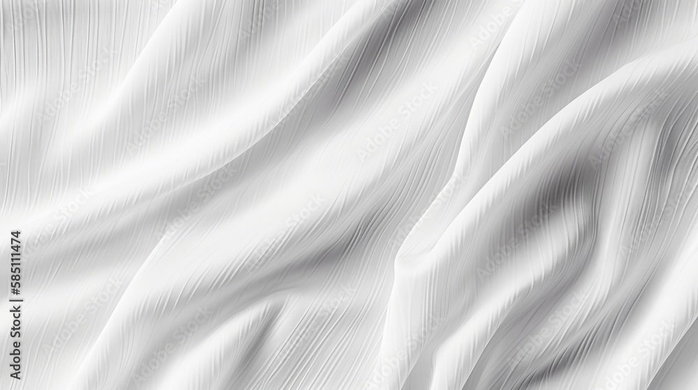 White background with fabric texture white textile. AI generative.