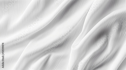 White background with fabric texture white textile. AI generative.