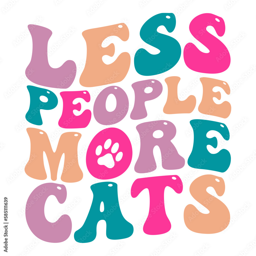 Less people more cats svg