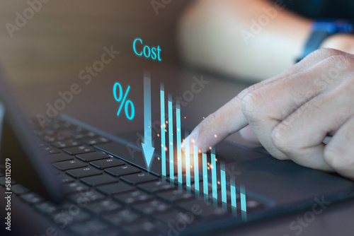 cost reduction cost reduction cost optimization business concept photo