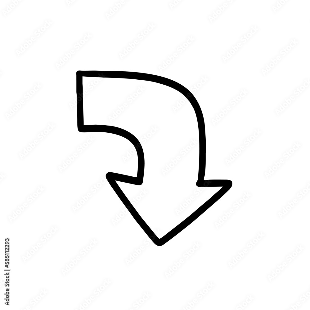 Vector Illustration of Hand drawn Arrow Doodle art style Vector Illustration of Hand drawn Arrow Doodle art style