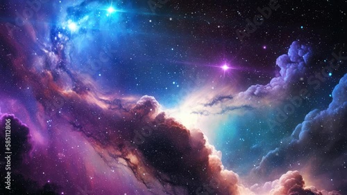 Besutiful nebula in the universe in 4K