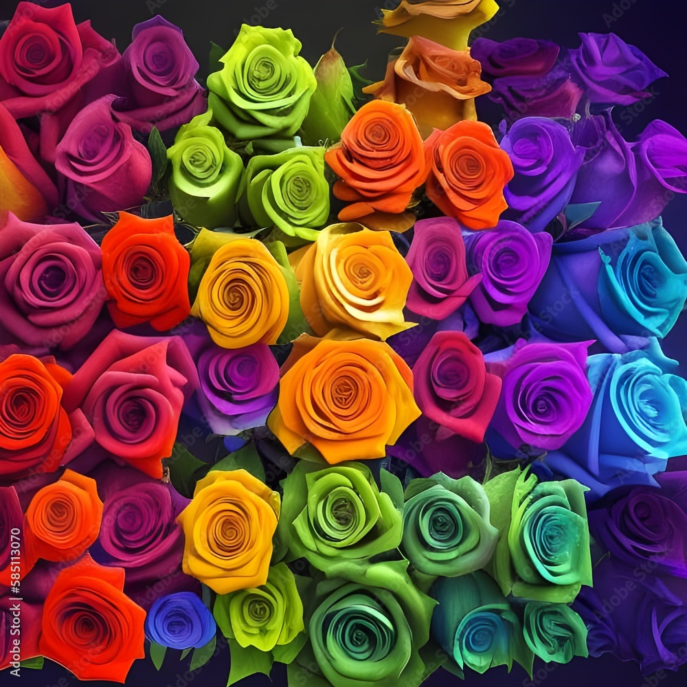 Colourful roses