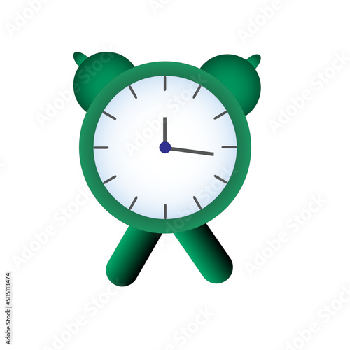 green alarm clock 