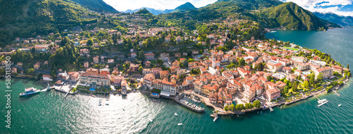 Menaggio, Como Lake. Aerial panoramic view of town of Menaggio on Como Lake